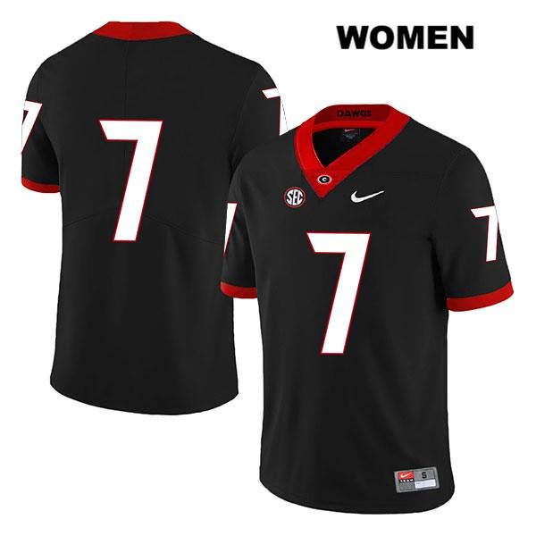 Georgia Bulldogs Women's Tyrique Stevenson #7 NCAA No Name Legend Authentic Black Nike Stitched College Football Jersey VJK7056YF